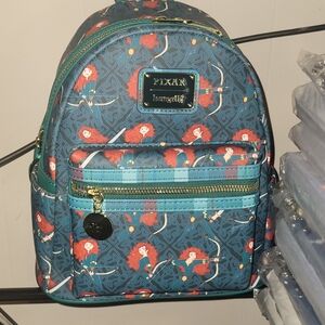 Loungefly Pixar Blue and Red Backpack